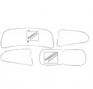 Window seal molding kit aluminum Beetle sedan VW1300, VW1500 and 1302 8.1964 until 7.1971